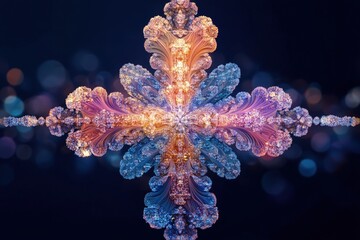 Wall Mural - vibrant abstract fractal design with colorful swirls and shapes for modern artistic projects.
