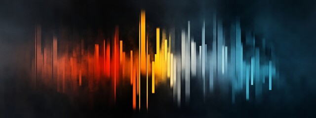 Poster - Vibrant and dynamic depicting the visual representation of the frequency of occurrence of different words in a spoken language