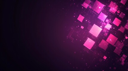 Wall Mural - abstract pink geometric digital square pattern background
