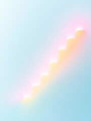 Aufkleber - Serene Pastel Gradient Steps with Ethereal Light