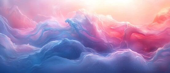 Poster - A banner, poster header, or backdrop incorporating a grainy gradient background in dark blue, purple, magenta, pink, and black, along with an abstract noise texture
