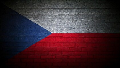 Wall Mural - waving and shining Czech Republic flag texture background