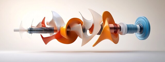 Poster - this is a 3d rendered digital depicting a diagram that showcases the frequency response characterist