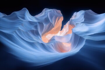 Poster - Stunning abstract waves of light and color create a mesmerizing visual experience