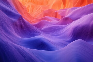 Poster - Colorful abstract landscape with flowing shapes and vibrant hues in a dreamy setting