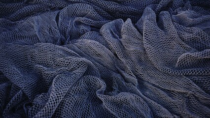 dark fishnet fabric as background