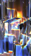 Poster - Vertical Iridescent Light Background Animation With Glowing Lines