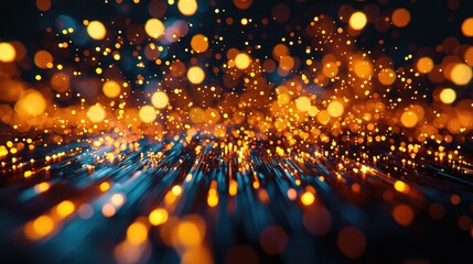 Fototapete - Vibrant Abstract Background with Glowing Lights and Colors