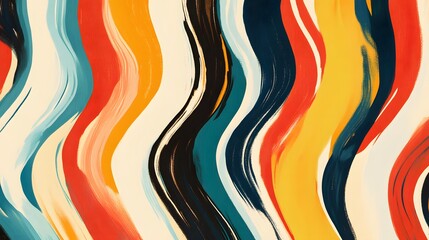 Poster - Vibrant abstract wave patterns digital art colorful background contemporary style artistic perspective visual concept for design