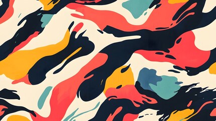 Poster - Dynamic abstract pattern design digital art colorful waves creative environment artistic viewpoint modern concept