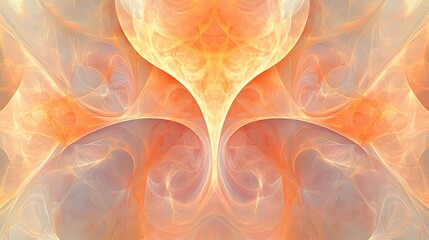 Poster - Dynamic abstract design digital space visual art soft colors fractal patterns conceptual creativity