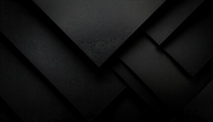 Poster - overlapping black textured geometric layers with minimalistic design for modern background, branding, or web graphics