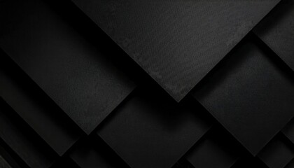 Poster - overlapping black textured geometric layers with minimalistic design for modern background, branding, or web graphics