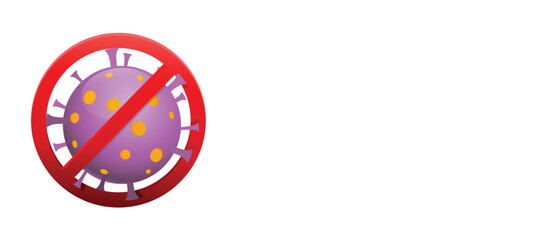 Leinwandbilder - Virus ban sign design. Pandemic danger sign design. Virus danger sign design.	