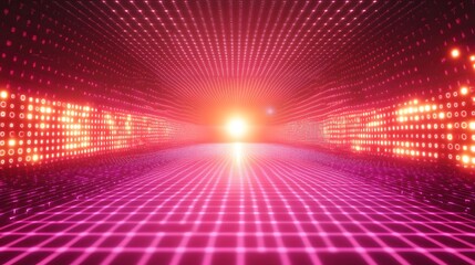 Poster - Dynamic light show digital space visual art abstract environment futuristic viewpoint technological concept