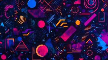 Poster - Dynamic abstract design creative studio graphic composition digital space aerial perspective modern art concepts