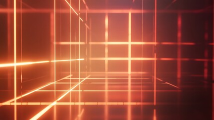 Poster - Dynamic light patterns creating a futuristic environment virtual space digital art abstract viewpoint