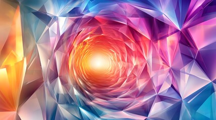 Leinwandbilder - Vibrant light tunnel abstract art digital creation colorful environment close-up view illumination concept