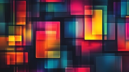 Poster - Dynamic colorful abstract shapes digital art modern design vibrant environment aesthetic perspective visual creativity
