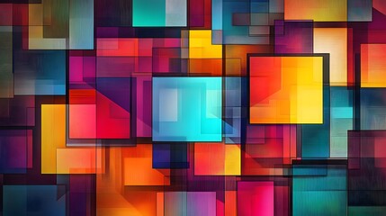 Poster - Dynamic colorful abstract art display modern gallery digital artwork contemporary environment aerial view visual expression