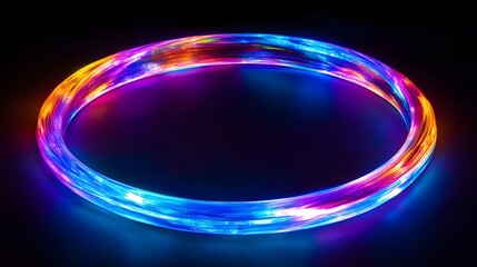 Leinwandbilder - Illuminating light spiral studio digital art dark environment artistic viewpoint abstract concept