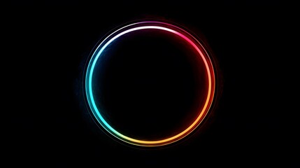 Poster - Dynamic colorful circular light display abstract background digital art modern style high contrast visual innovation