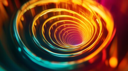 Poster - Swirling light patterns abstract space digital art vibrant colors close-up hypnotic visuals