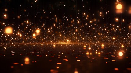 Poster - Captivating sparkling lights display dark background digital art abstract environment low angle creative concept
