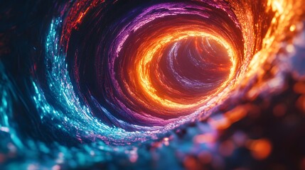 Poster - Dynamic cosmic vortex digital art 3d visualization sci-fi environment aerial view abstract concept