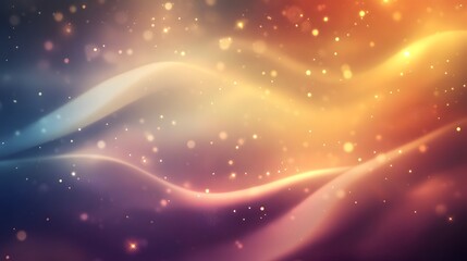 Poster - Flowing waves of light abstract background digital art vibrant colors studio setting visual serenity