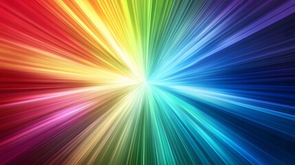 Poster - Vibrant light burst digital art abstract background color spectrum dynamic perspective creative expression
