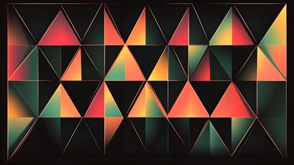 Poster - Dynamic geometric shapes in abstract art digital visualization modern design studio environment aesthetic perspective