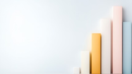 Poster - White background with a series of colored bars