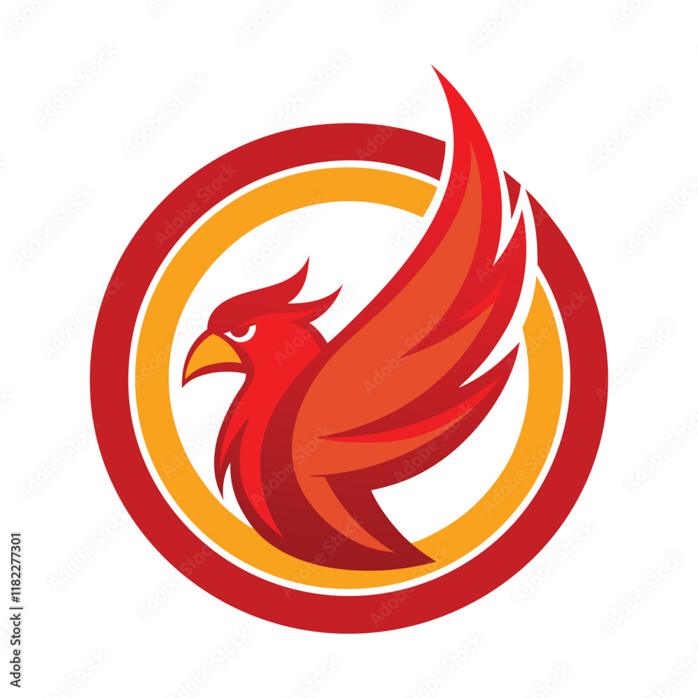Springfield Renaissance Phoenix Logo A dynamic phoenix rising from a circular emblem, symbolizing rebirth ...