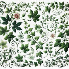 Wall Mural - Leafy Vine Patterns