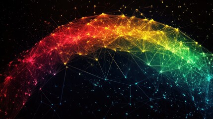 Poster - Abstract Rainbow Network Arc: Digital Connectivity and Global Network Visualization