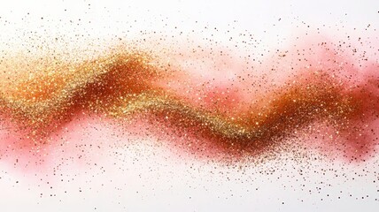 Aufkleber - Matte white background with paint on it in featuring a smooth swirling blending of a glittering pastel peach