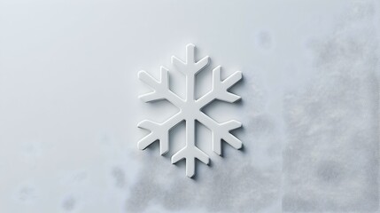 Poster - Minimalist Snowflake Icon, A clean and elegant representation of a snowflake, showcasing simplicity and winter beauty in design.