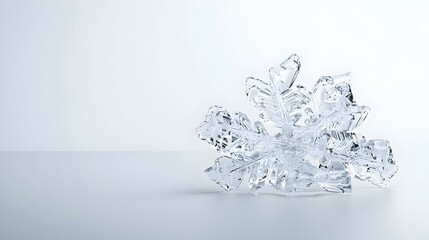 Poster - Elegant ice crystal and snowflake design, showcasing intricate patterns and delicate structures, symbolizing winter's beauty and chill.