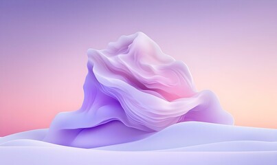 Poster - Snow sculpture illuminated by swirling light, creating a mesmerizing display of artistry and winter wonder.