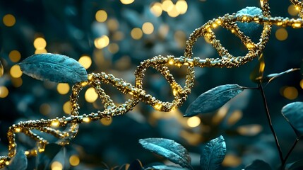 Poster - Abstract DNA Evolution, a vibrant depiction of intertwining DNA strands symbolizing the complexity and beauty of genetic evolution, colorful and dynamic.