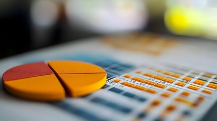 Poster - Digital data analysis process showcased through vibrant pie charts line graphs and other data visualization elements  Representing business intelligence financial reporting and strategic planning