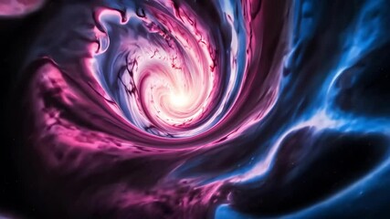 Wall Mural - Swirling cosmic vortex of vibrant colors and dynamic motion evokes exploration of space and artistic imagination