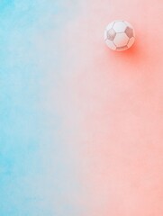 Poster - Minimalist Soccer Concept Pastel Transition with Focus on Ball