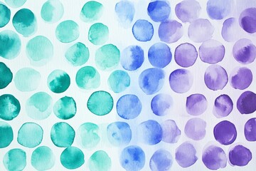 Wall Mural - Watercolor circles, gradient hues, teal, blue, purple.