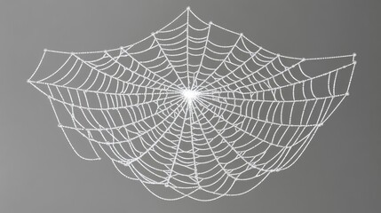A detailed spider web design, showcasing intricate patterns and symmetry.