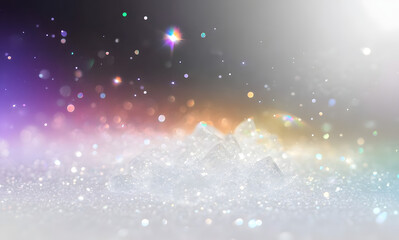 Wall Mural - rainbow light and white dust in png format. the crystal shimmers with a rainbow effect. png backgrou