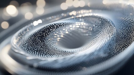 Poster - A mesmerizing close-up of a vortex pattern, showcasing intricate details and a blend of light reflections