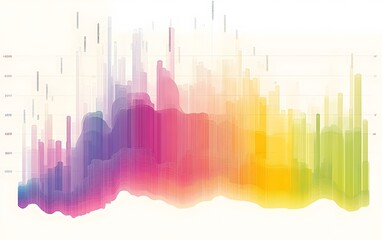 Poster - An abstract visualization of data trends showcasing colorful graphs and statistics, ideal for representing information analysis and data science concepts in digital formats.