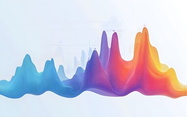 Poster - An abstract wave design showcasing vibrant colors in fluid motion, symbolizing creativity and innovation. Perfect for backgrounds, technology concepts, or artistic projects.